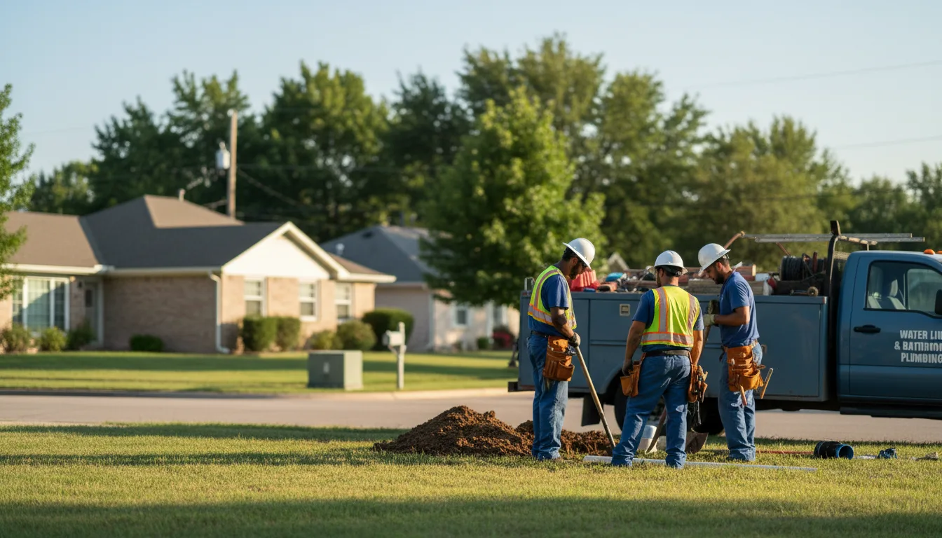 Residential water line and bathroom plumbing service in Prairieton, IN
